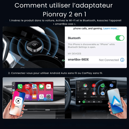 Boîte CarPlay & Android Auto Sans Fil - Corelix Digital Hub